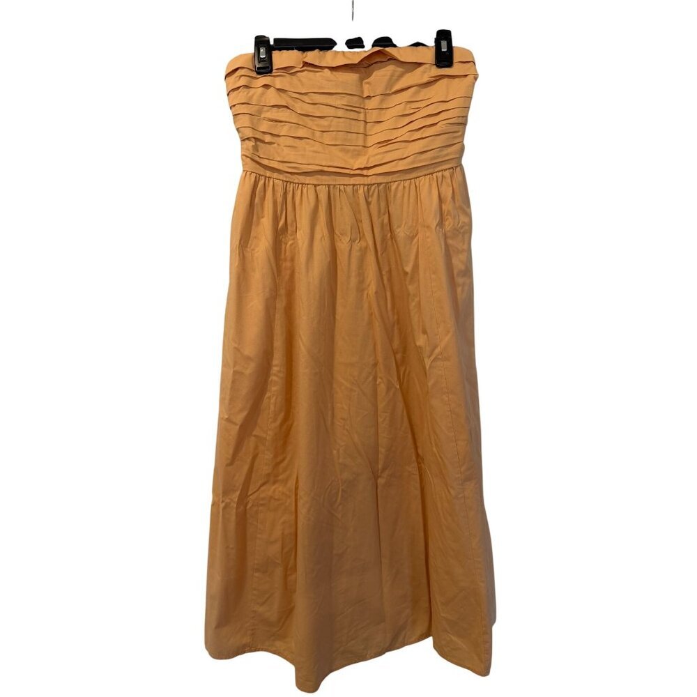 Abercrombie & Fitch Strapless Ruched Peach Maxi Dress MP Size Cotton/Polyester B